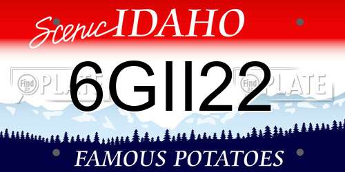 6GII22 Idaho License Plate