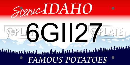 6GII27 Idaho License Plate