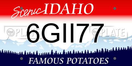 6GII77 Idaho License Plate