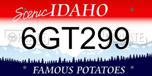 6GT299 Idaho License Plate
