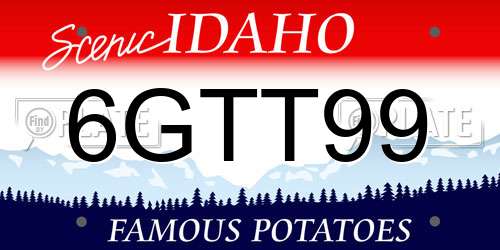 6GTT99 Idaho License Plate