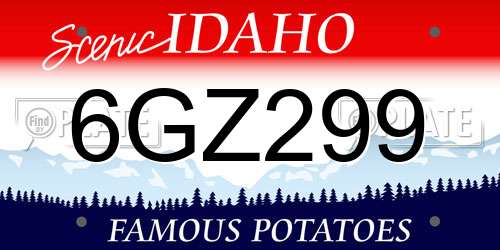 6GZ299 Idaho License Plate