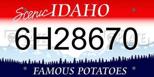 6H28670 Idaho License Plate