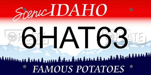 6HAT63 Idaho License Plate