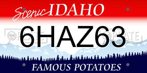 6HAZ63 Idaho License Plate