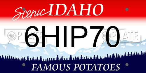 6HIP70 Idaho License Plate