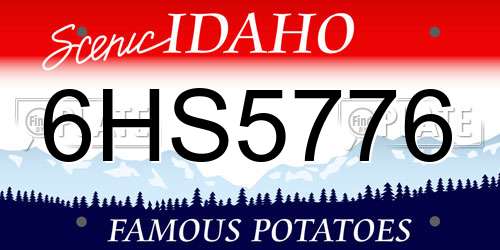 6HS5776 Idaho License Plate