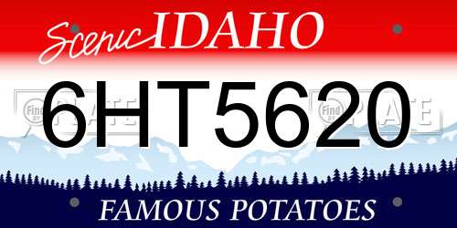 6HT5620 Idaho License Plate