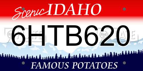 6HTB620 Idaho License Plate
