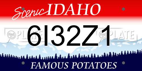 6I32Z1 Idaho License Plate