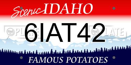 6IAT42 Idaho License Plate