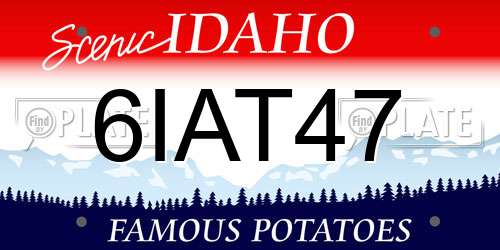 6IAT47 Idaho License Plate