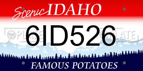 6ID526 Idaho License Plate