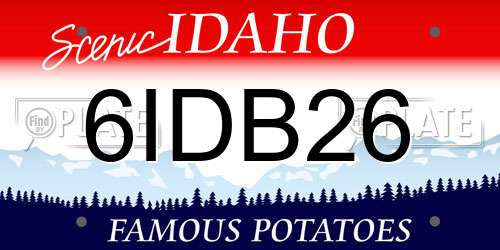 6IDB26 Idaho License Plate