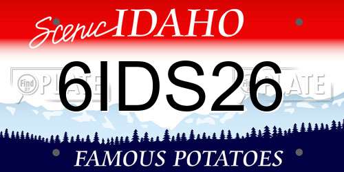 6IDS26 Idaho License Plate