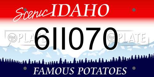 6II070 Idaho License Plate
