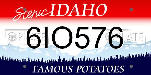6IO576 Idaho License Plate