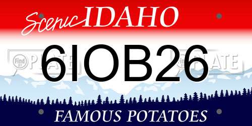 6IOB26 Idaho License Plate
