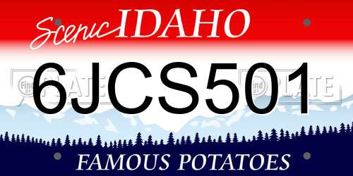 6JCS501 Idaho License Plate