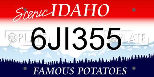 6JI355 Idaho License Plate