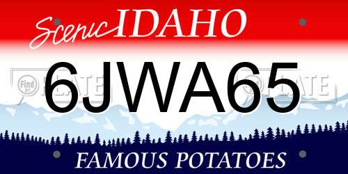 6JWA65 Idaho License Plate