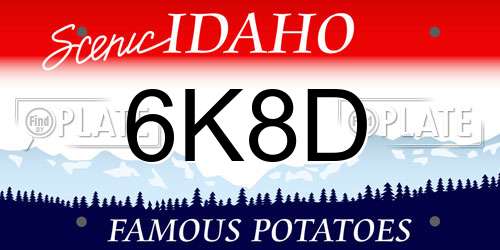 6K8D Idaho License Plate