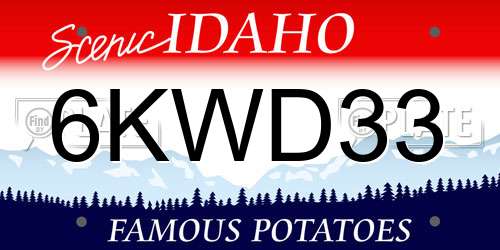 6KWD33 Idaho License Plate