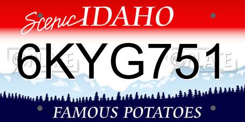 6KYG751 Idaho License Plate
