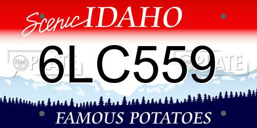 6LC559 Idaho License Plate