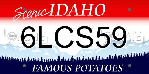 6LCS59 Idaho License Plate