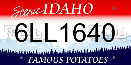 6LL1640 Idaho License Plate