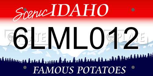 6LML012 Idaho License Plate