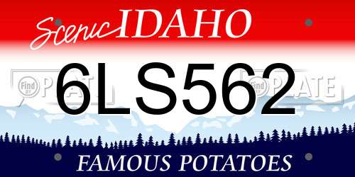 6LS562 Idaho License Plate