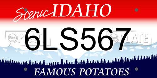 6LS567 Idaho License Plate