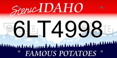 6LT4998 Idaho License Plate
