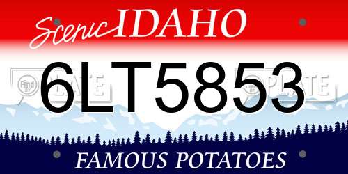 6LT5853 Idaho License Plate