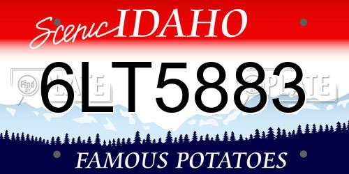 6LT5883 Idaho License Plate