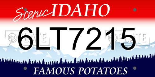 6LT7215 Idaho License Plate