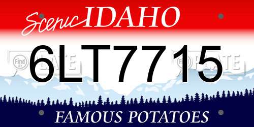 6LT7715 Idaho License Plate