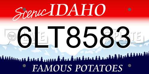 6LT8583 Idaho License Plate