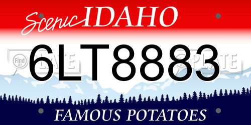 6LT8883 Idaho License Plate