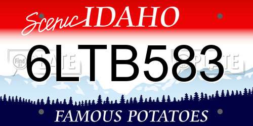 6LTB583 Idaho License Plate