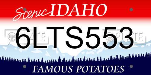 6LTS553 Idaho License Plate