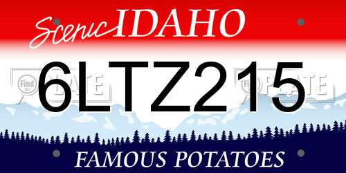 6LTZ215 Idaho License Plate