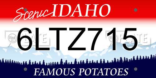6LTZ715 Idaho License Plate