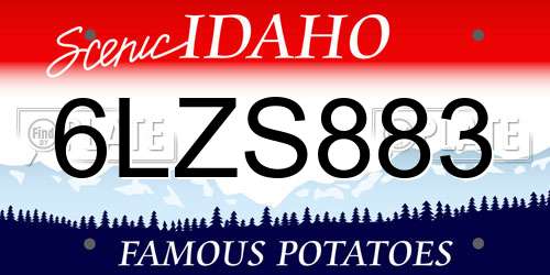 6LZS883 Idaho License Plate