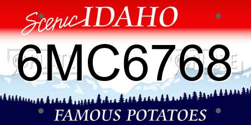 6MC6768 Idaho License Plate
