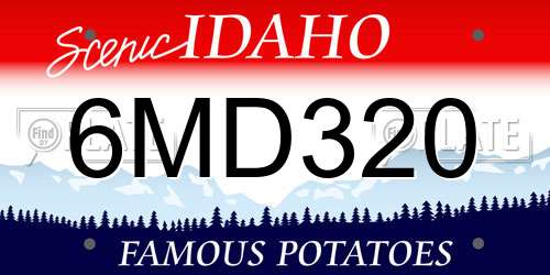 6MD320 Idaho License Plate