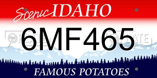 6MF465 Idaho License Plate