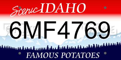 6MF4769 Idaho License Plate